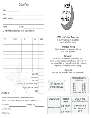 Order Form
