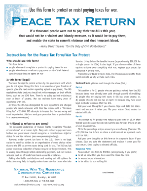 Peace Tax Return
