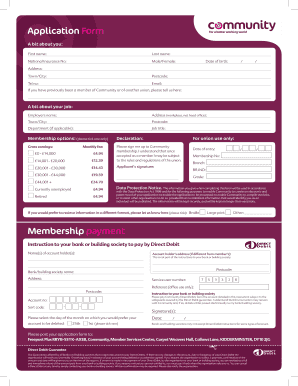 Community Union Membership Application Form