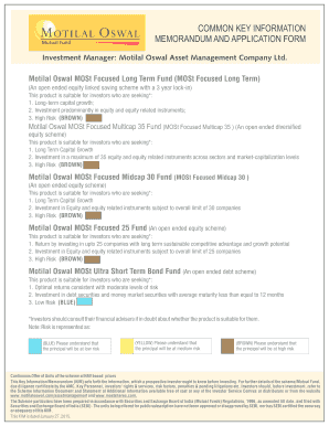 Motilal Oswal Mutual Fund Application Form