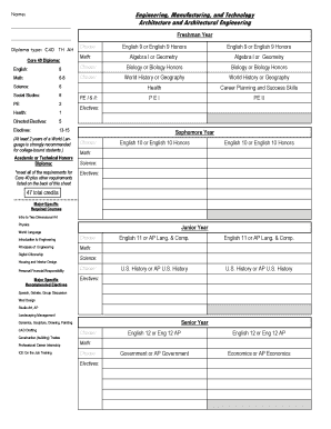 Engineering and Technology Academic Plan