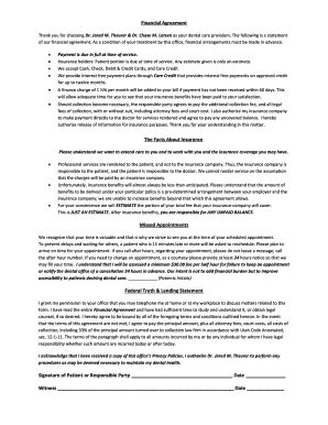 Dental Financial Agreement