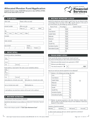 Allocated Pension Fund Application