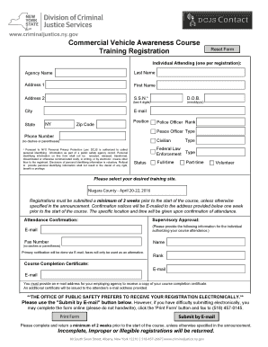 New York Commercial Vehicle Awareness Course Registration