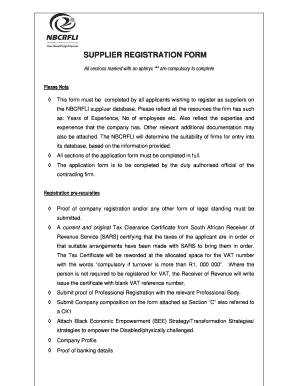 Supplier Registration Form
