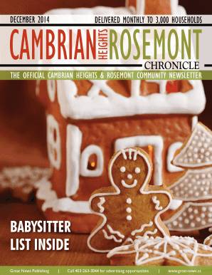 Cambrian Rosemont Babysitter List