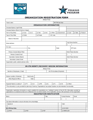 Organization Registration Form