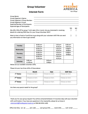 Volunteer Group Interest Form