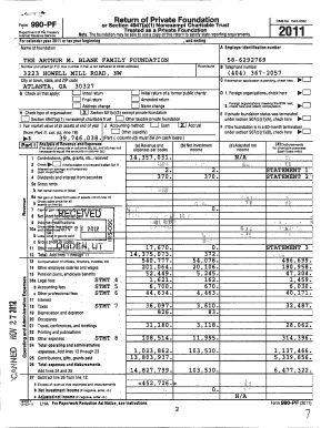 Form 990-PF 2011