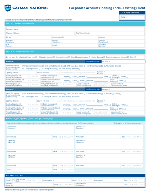 Corporate Account Opening Form