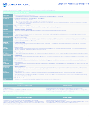 Corporate Account Opening Form