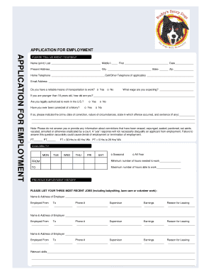 Application for Employment
