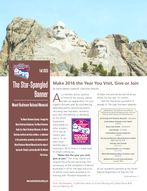 Mount Rushmore Society Membership Pledge Form