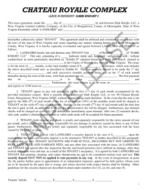 West Virginia Lease Agreement
