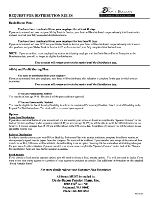 Request for Distribution Form