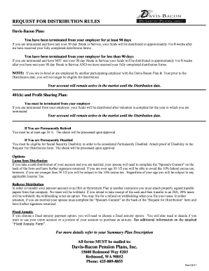 Request for Distribution Form