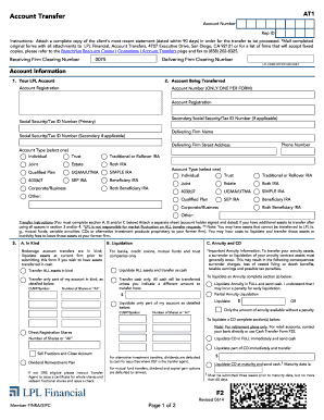 Account Transfer Form AT1