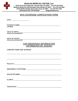 MVA Coverage Verification Form