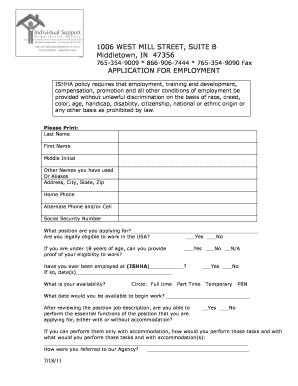 Application for Employment