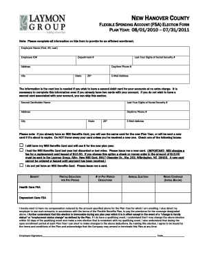 New Hanover County FSA Election Form