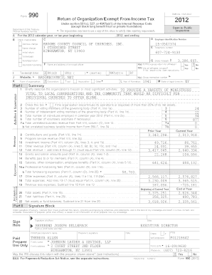 Form 990 2012 Tax Return