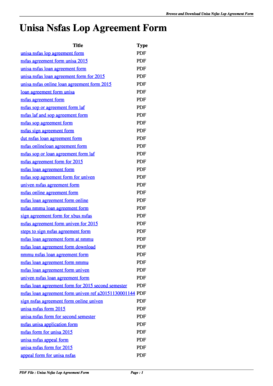 Loan agreement form - nsfas lop