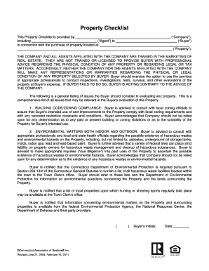 PROPERTY CHECKLIST - nfcarcom