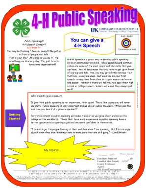 4-H Speech Contest Guide