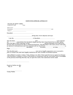 Surviving Spouse Affidavit