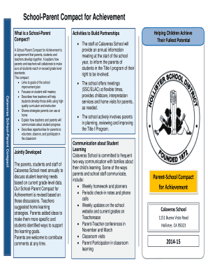 School-Parent Compact for Achievement