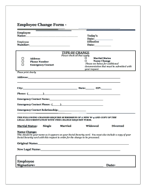 Employee Change Form