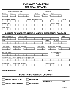Employee Data Form