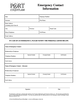 Emergency Contact Form