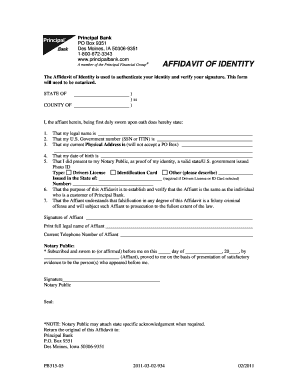 Affidavit of Identity