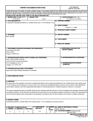 Standard Form 298 Report Documentation