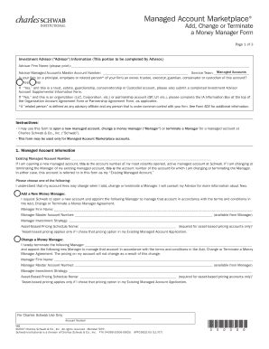 Add Change or Terminate a Money Manager Form