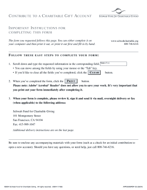 Charitable Gift Account Contribution Form