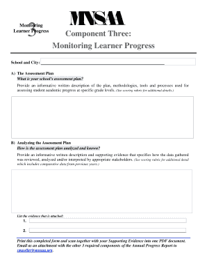 Learner Progress Component Three Monitoring - - mnsaa