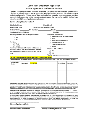 Colorado Concurrent Enrollment Application