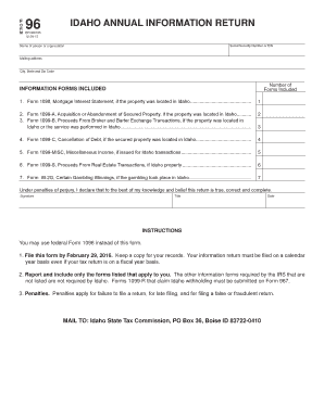 F O IDAHO ANNUAL INFORMATION RETURN RM EFO00105 12-29-15