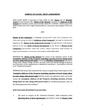 Residential Lease Agreement