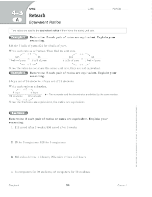 Equivalent Ratios Worksheet