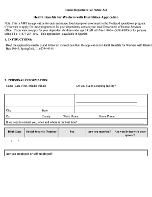 Illinois Health Benefits for Workers with Disabilities Application