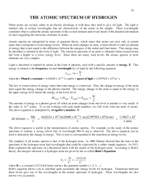 Hydrogen Spectrum Lab Worksheet