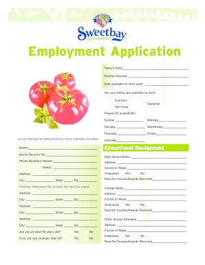 Employment Application Form