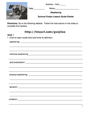 Science Weathering Lesson Guide
