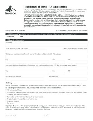 Traditional or Roth IRA Application Form