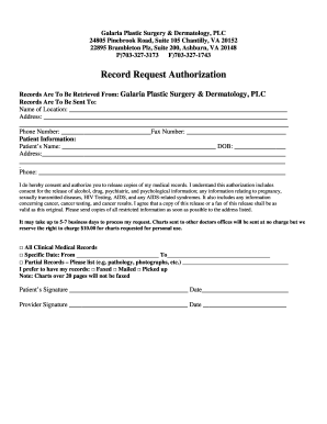Medical Records Release Authorization