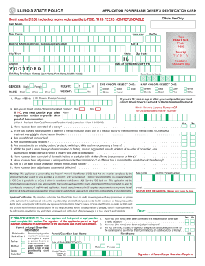 Illinois Firearm Owner's Identification Card Application