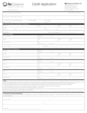 Business Credit Application Form
